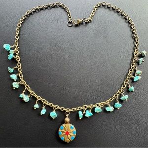 Handmade gemstone turquoise necklace